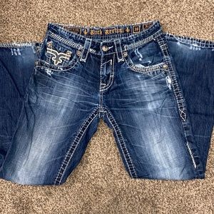 Rock revival mens jeans relaxed fix size 30